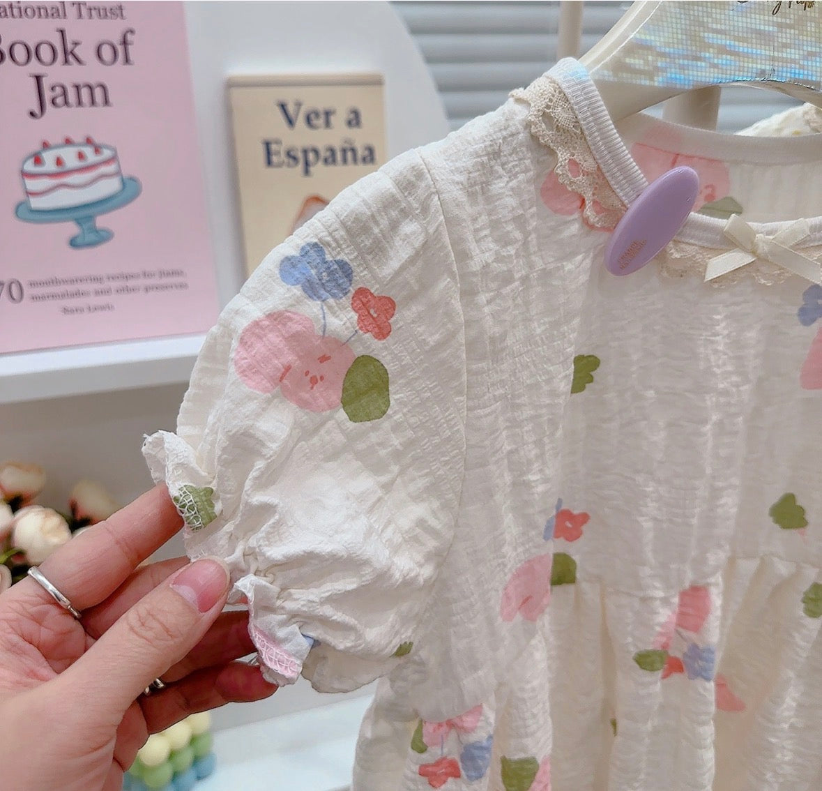 Girls Puff Sleeve Dress