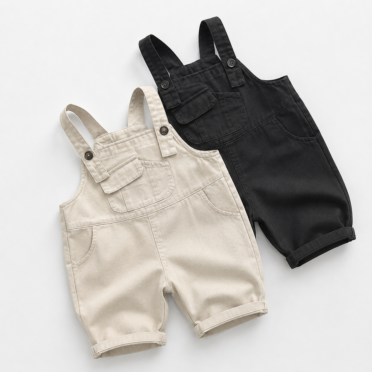 Little Explorer Premium Cotton Dungaree Shorts