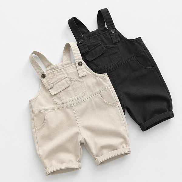 Little Explorer Premium Cotton Dungaree Shorts