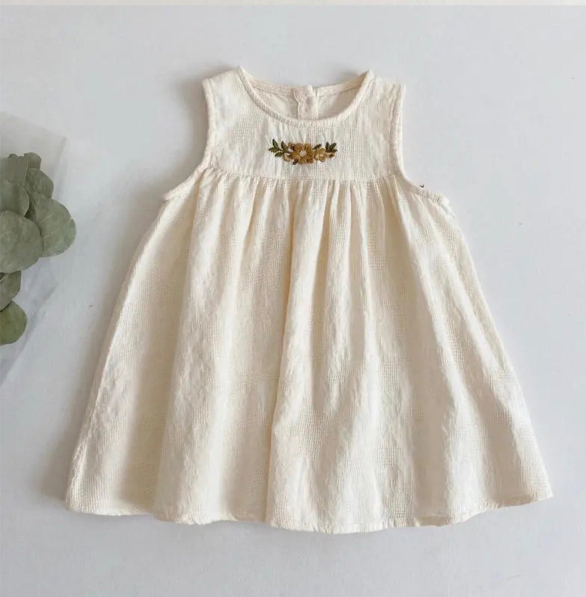 Sajo™ Girls Embroidered Sleeveless Vest Dress - Fresh & Breezy Summer Style!