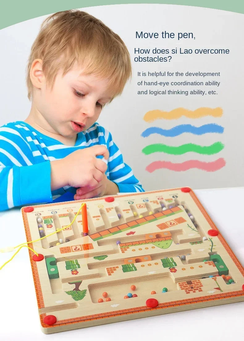 Sajo™ Magnetic Colour & Number Maze – Montessori Learning Toy