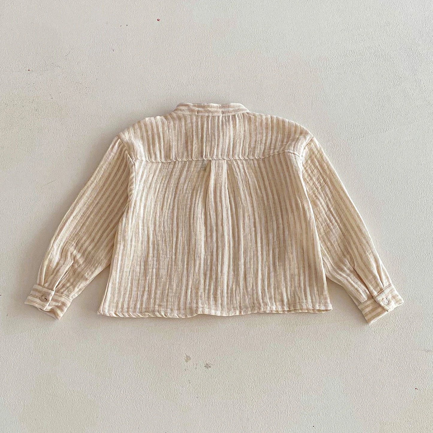Sajo™ Boys Vintage Stripe Henley Shirt – Casual Long Sleeve Top