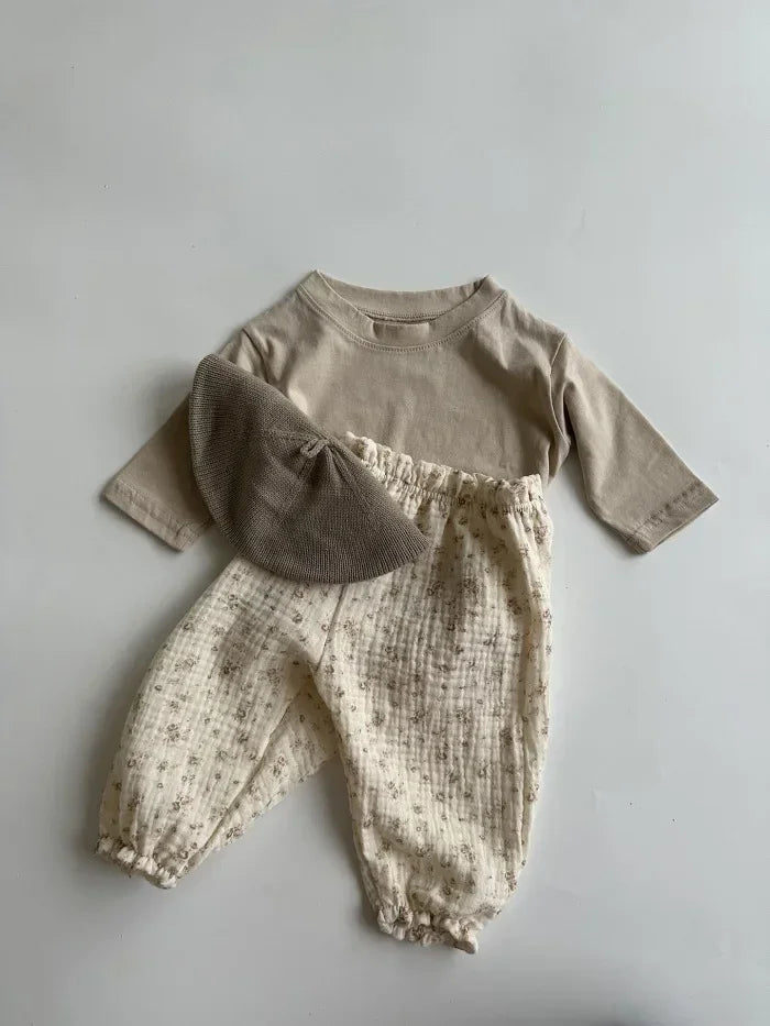 Sajo™ Organic Cotton Baby Pants – Soft Muslin Bottoms for Newborns & Toddlers