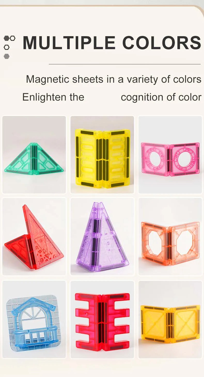 Sajo™ Magnetic Tiles Building Blocks Set for Kids