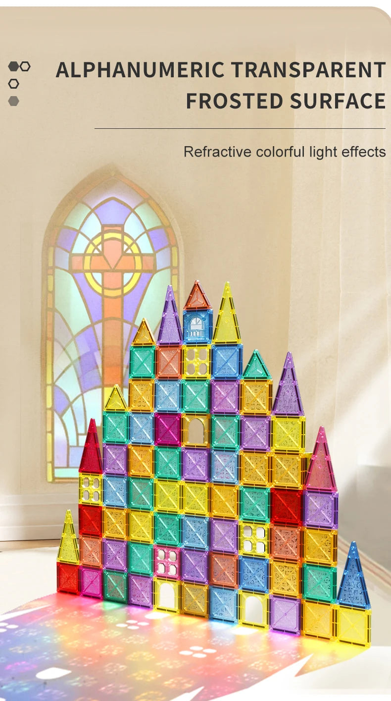 Sajo™ Magnetic Tiles Building Blocks Set for Kids