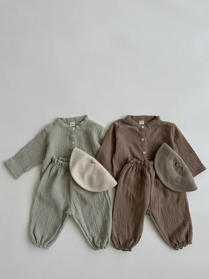 Sajo™ Organic Cotton Baby Pants – Soft Muslin Bottoms for Newborns & Toddlers