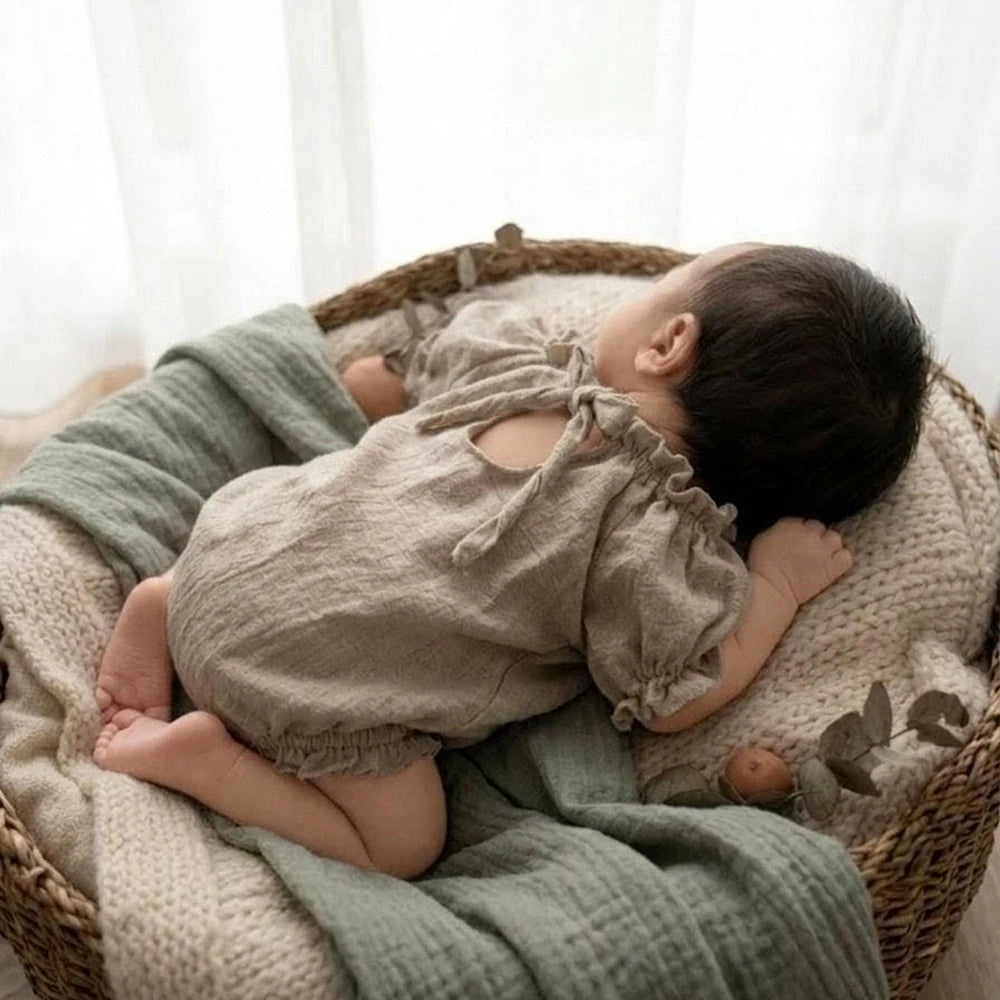 Sajo™ Vintage Ruffle Romper | Newborn Photography Dress