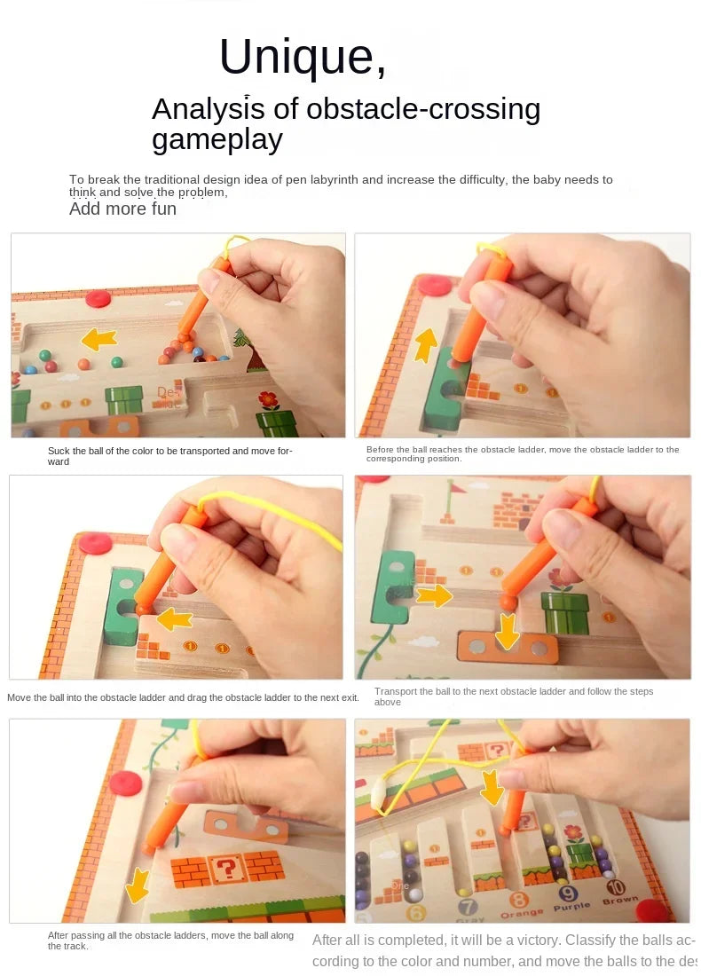 Sajo™ Magnetic Colour & Number Maze – Montessori Learning Toy