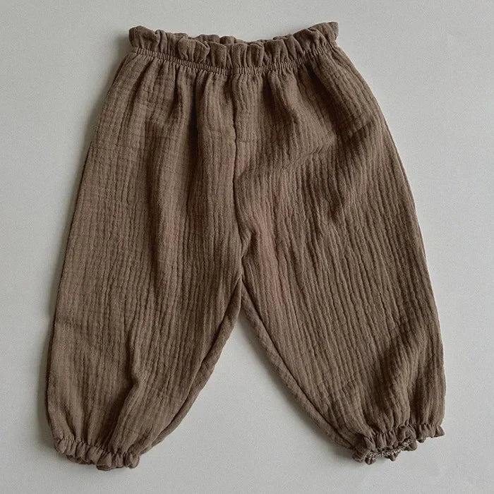 Sajo™ Organic Cotton Baby Pants – Soft Muslin Bottoms for Newborns & Toddlers
