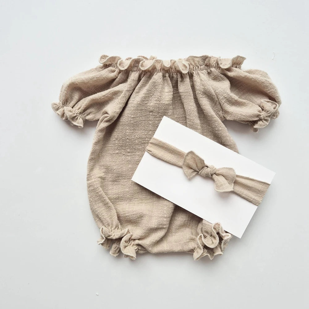 Sajo™ Vintage Ruffle Romper | Newborn Photography Dress