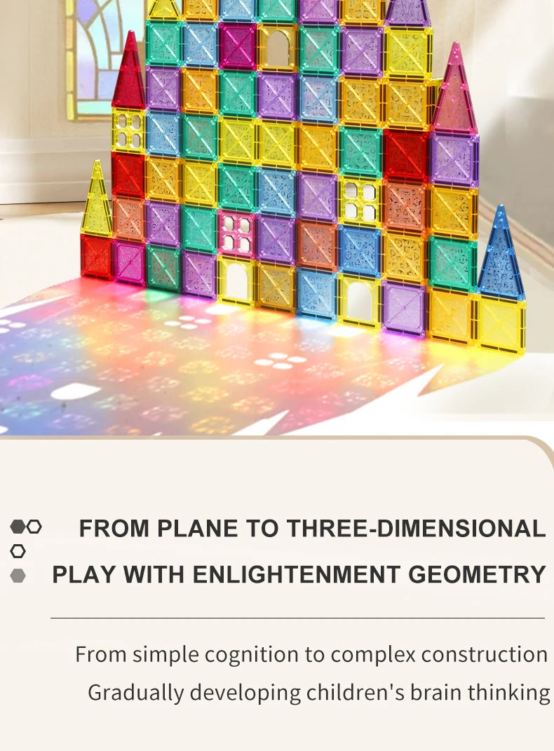 Sajo™ Magnetic Tiles Building Blocks Set for Kids