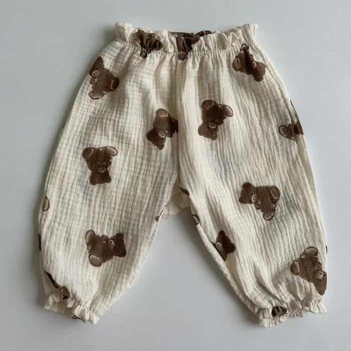 Sajo™ Organic Cotton Baby Pants – Soft Muslin Bottoms for Newborns & Toddlers