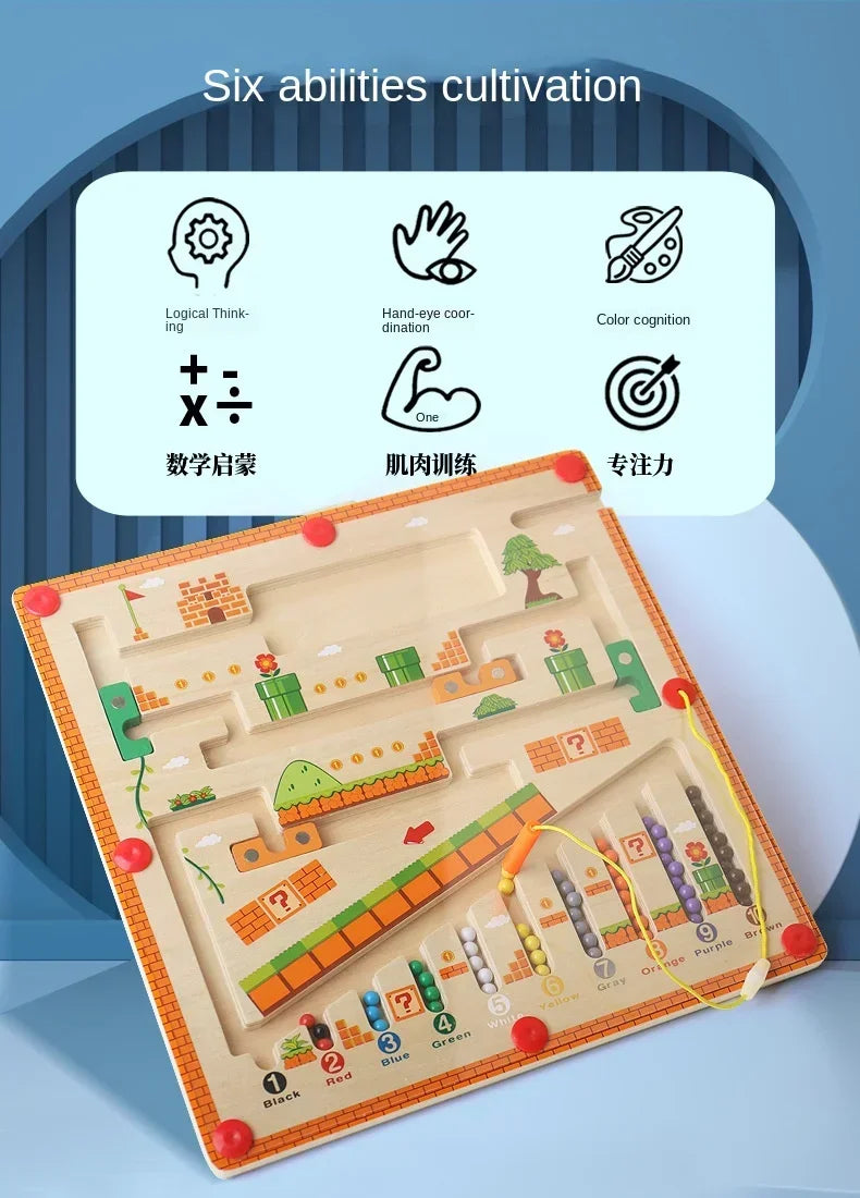 Sajo™ Magnetic Colour & Number Maze – Montessori Learning Toy
