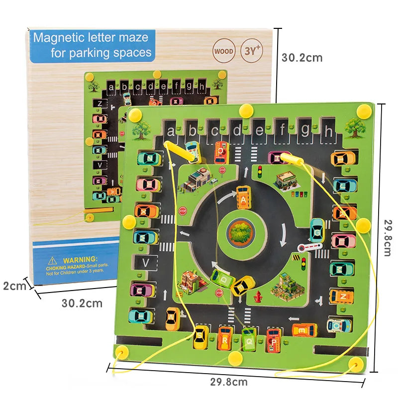 Sajo™ Magnetic Alphabet Maze Board – Montessori Letter Learning Toy
