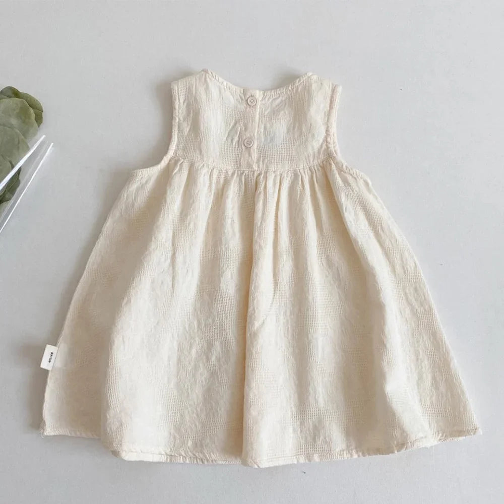 Sajo™ Girls Embroidered Sleeveless Vest Dress - Fresh & Breezy Summer Style!