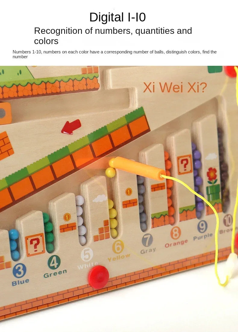 Sajo™ Magnetic Colour & Number Maze – Montessori Learning Toy