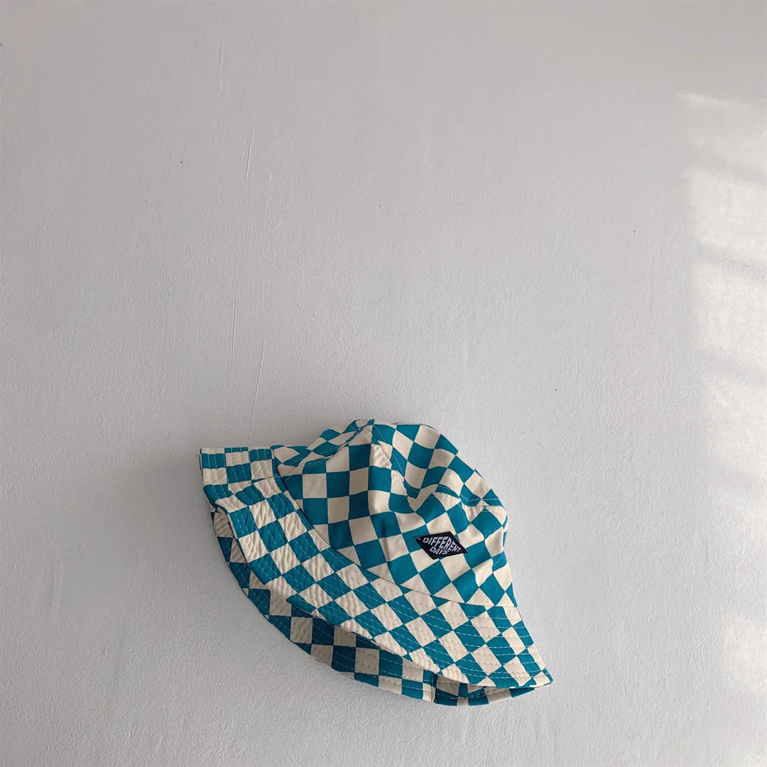Kids Checkerboard Bucket Hat - Sun Protection for Boys & Girls