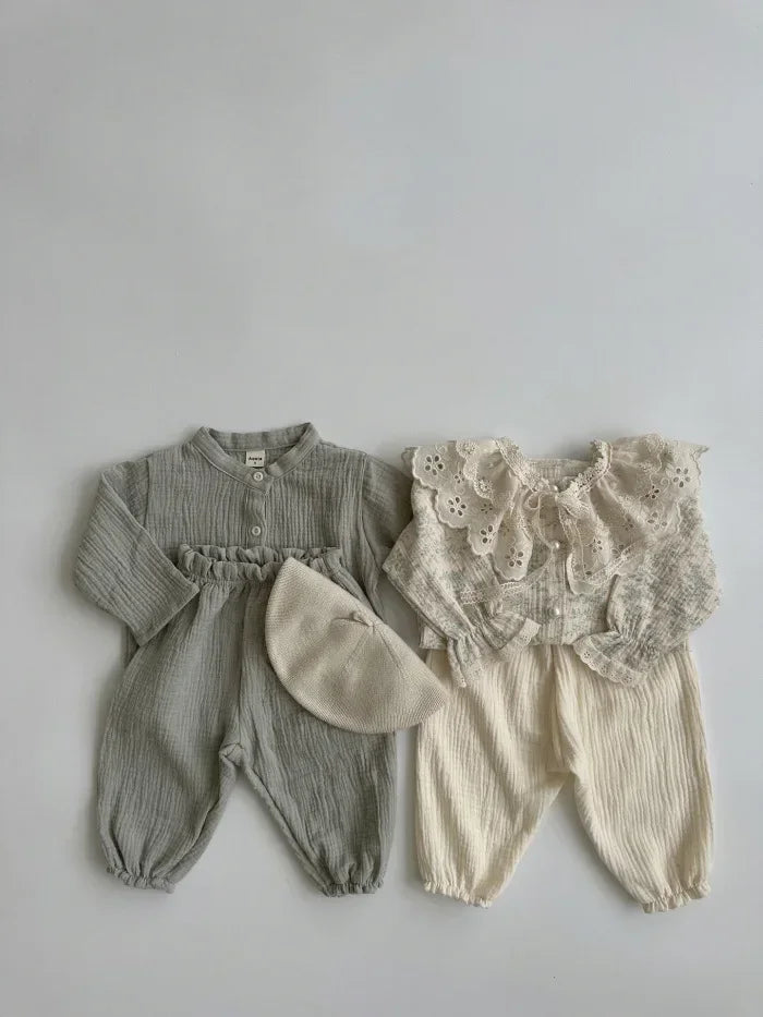Sajo™ Organic Cotton Baby Pants – Soft Muslin Bottoms for Newborns & Toddlers