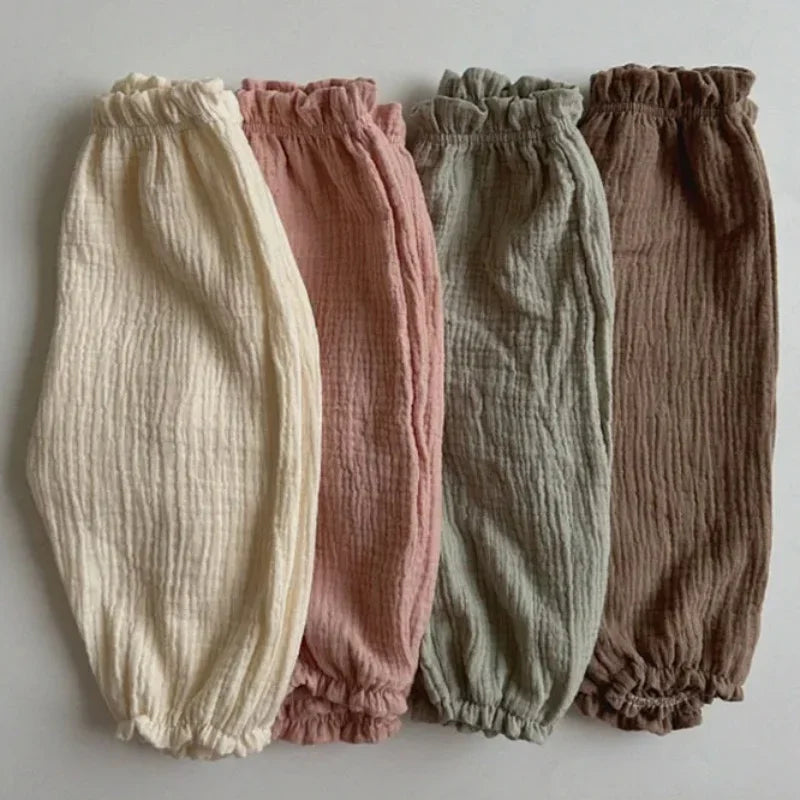 Sajo™ Organic Cotton Baby Pants – Soft Muslin Bottoms for Newborns & Toddlers