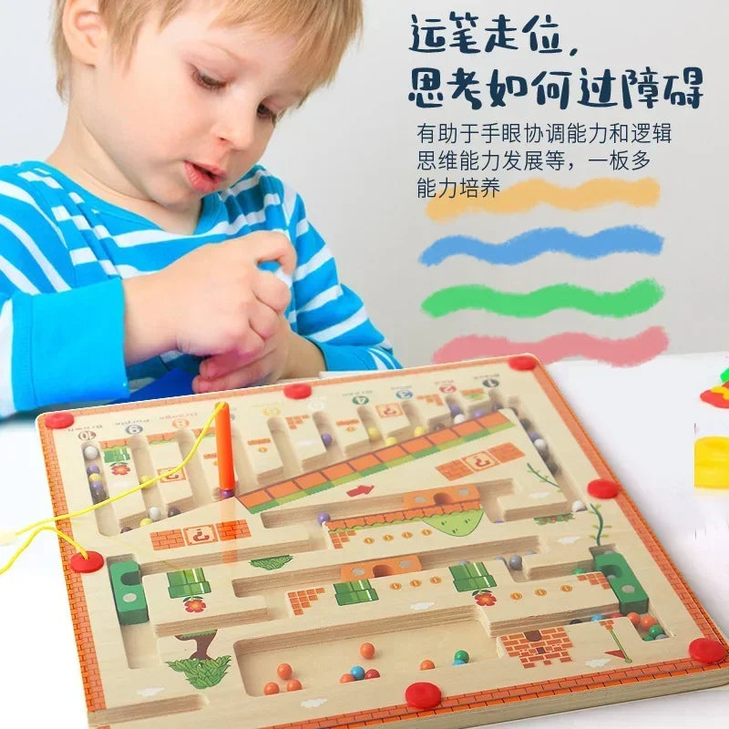 Sajo™ Magnetic Colour & Number Maze – Montessori Learning Toy