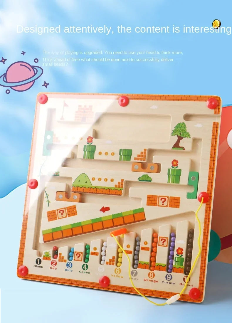 Sajo™ Magnetic Colour & Number Maze – Montessori Learning Toy