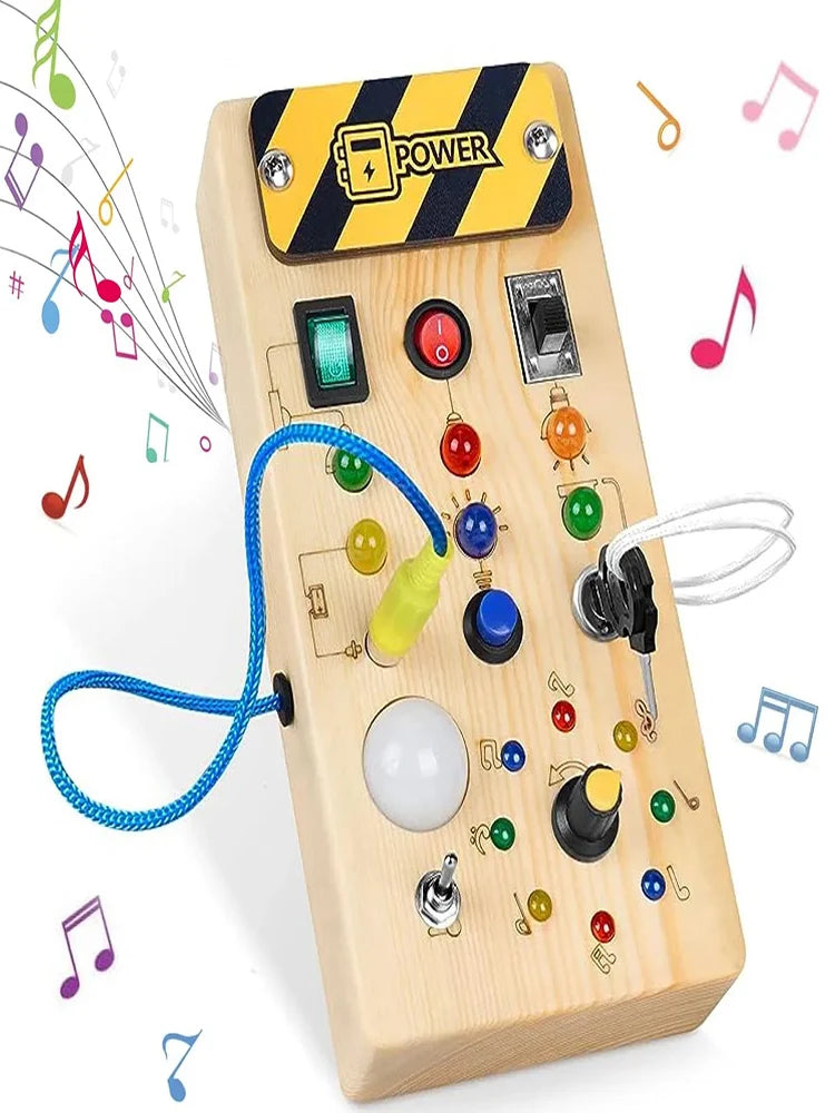 Sajo™ Kids Sensory Activity Board - Light-Up Fun for Little Explorers!