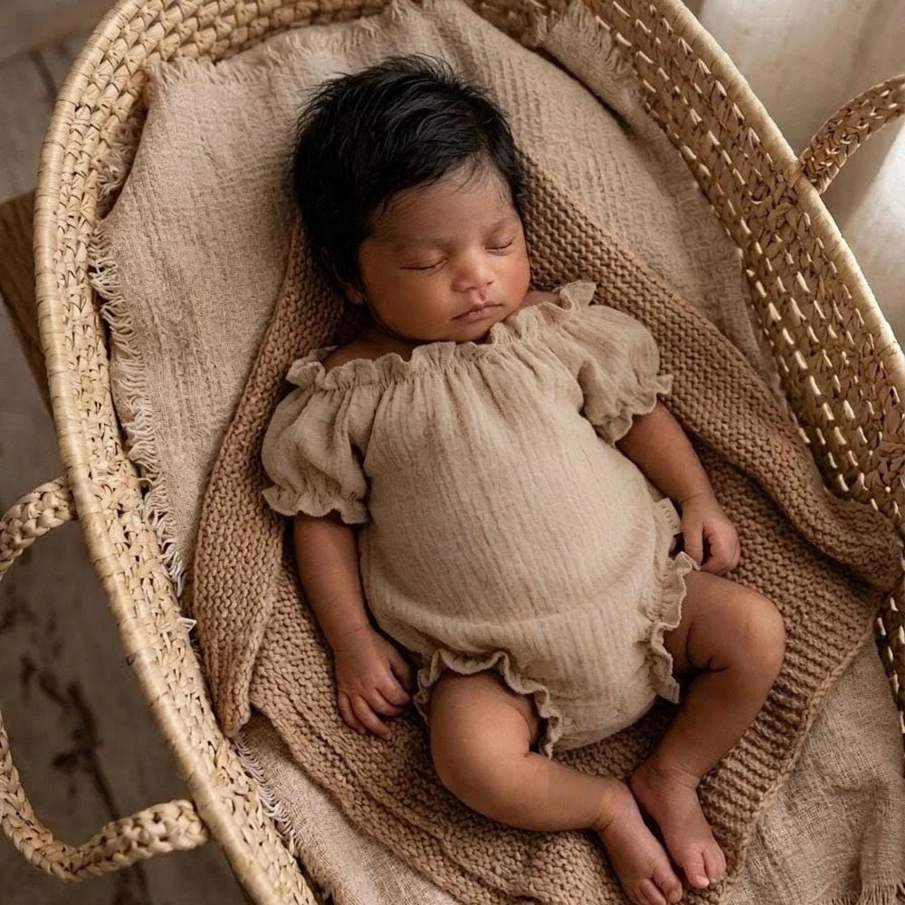Sajo™ Vintage Ruffle Romper | Newborn Photography Dress