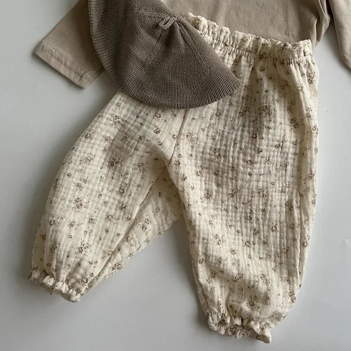 Sajo™ Organic Cotton Baby Pants – Soft Muslin Bottoms for Newborns & Toddlers
