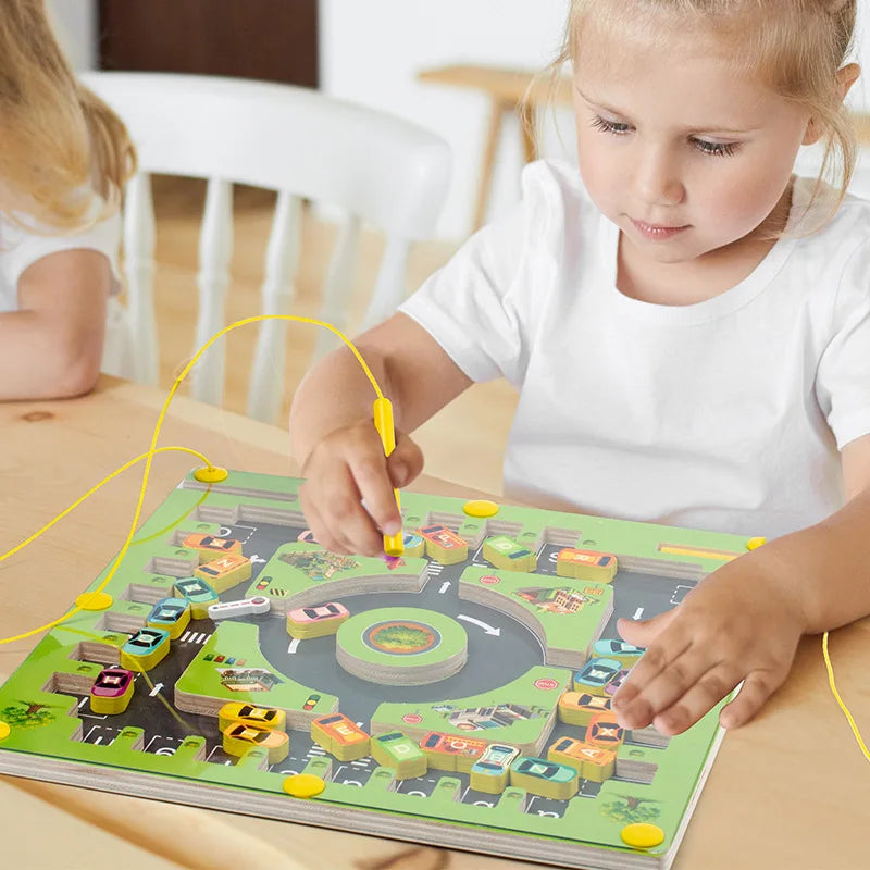 Sajo™ Magnetic Alphabet Maze Board – Montessori Letter Learning Toy