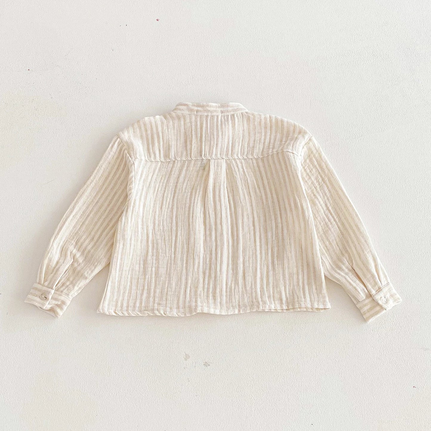 Sajo™ Boys Vintage Stripe Henley Shirt – Casual Long Sleeve Top