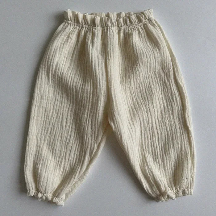 Sajo™ Organic Cotton Baby Pants – Soft Muslin Bottoms for Newborns & Toddlers