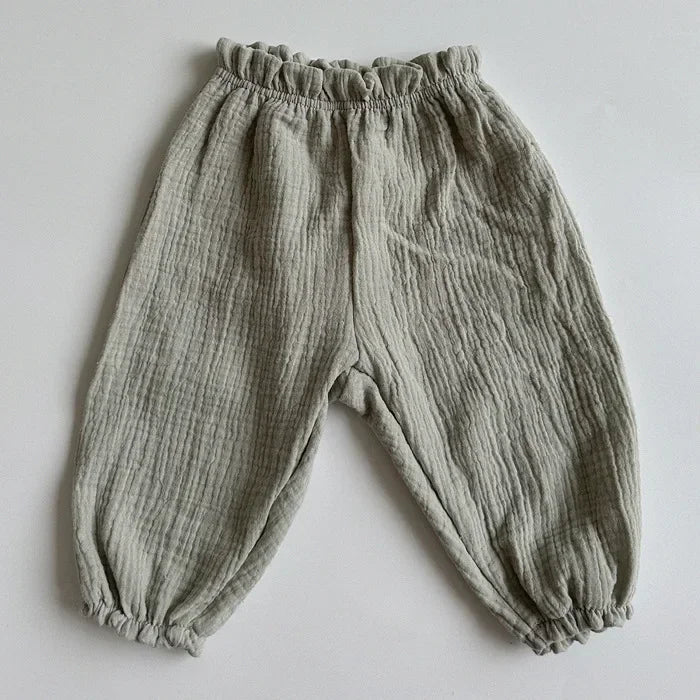 Sajo™ Organic Cotton Baby Pants – Soft Muslin Bottoms for Newborns & Toddlers