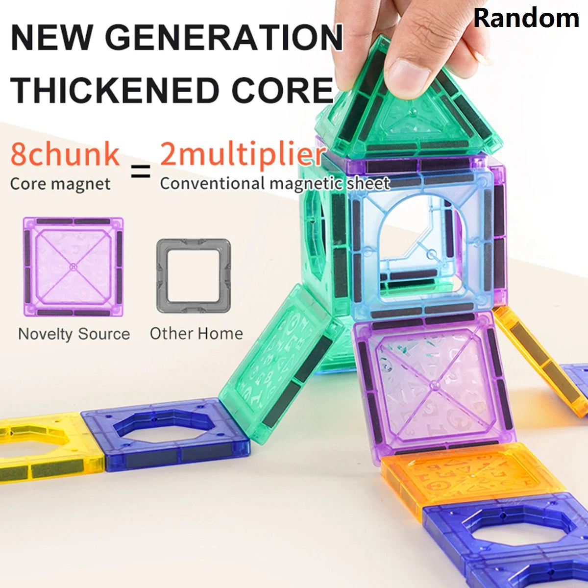 Sajo™ Magnetic Tiles Building Blocks Set for Kids
