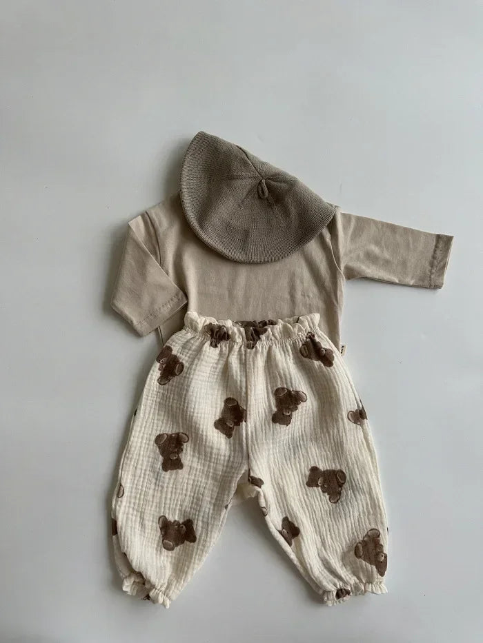 Sajo™ Organic Cotton Baby Pants – Soft Muslin Bottoms for Newborns & Toddlers