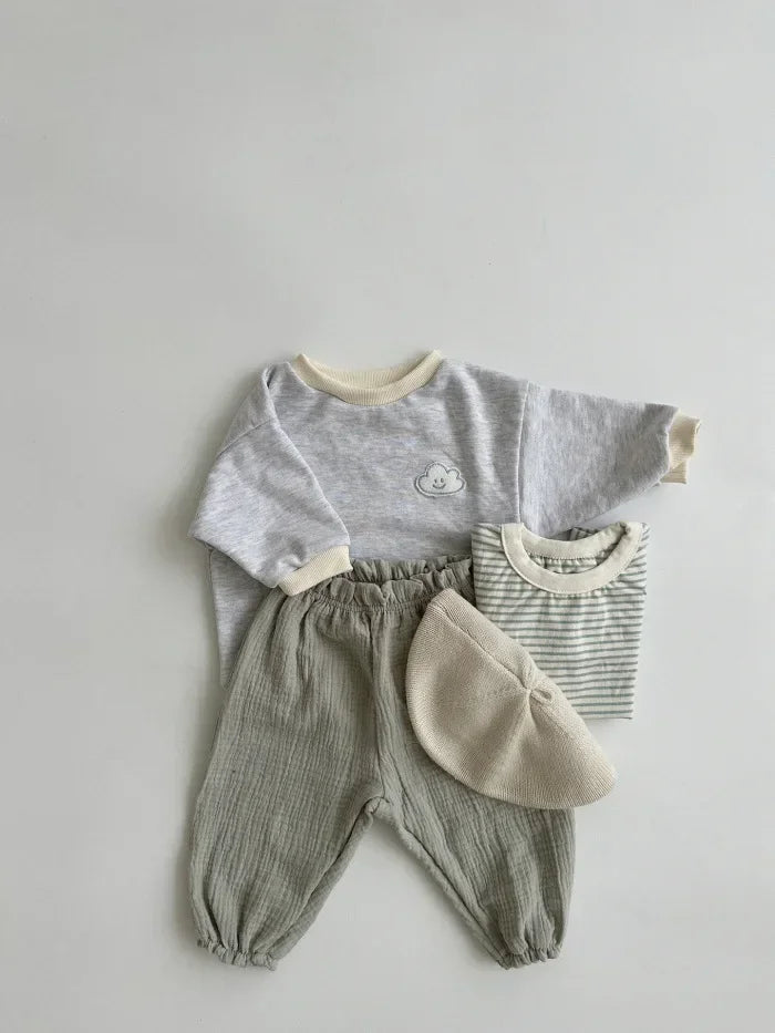 Sajo™ Organic Cotton Baby Pants – Soft Muslin Bottoms for Newborns & Toddlers