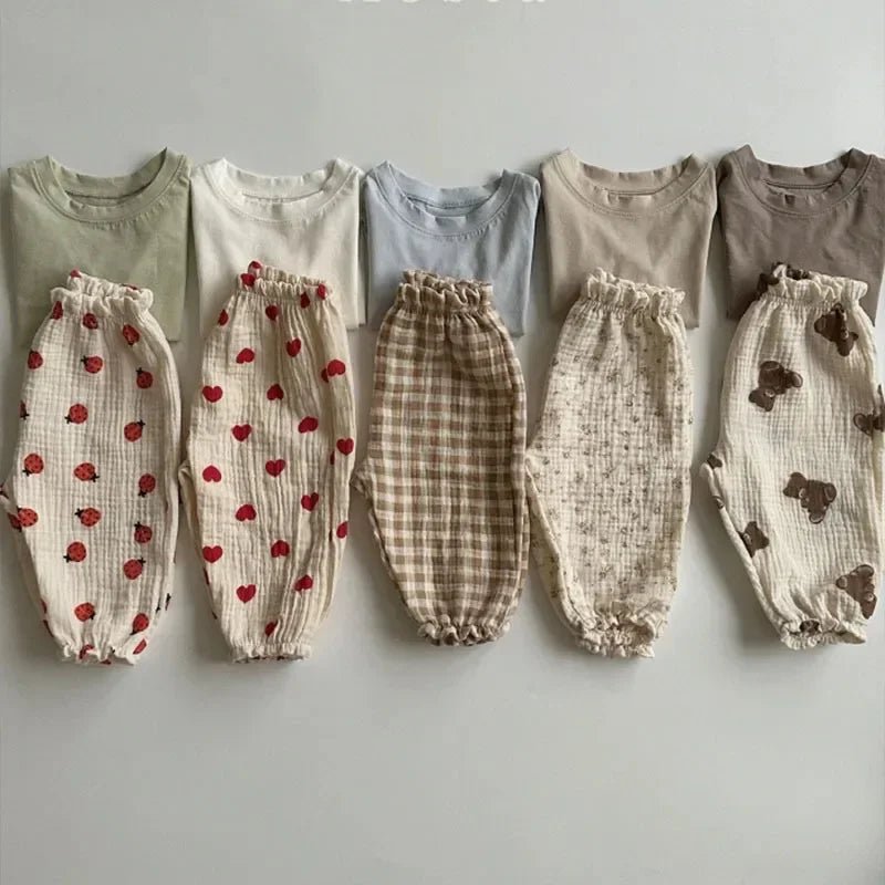 Sajo™ Organic Cotton Baby Pants – Soft Muslin Bottoms for Newborns & Toddlers