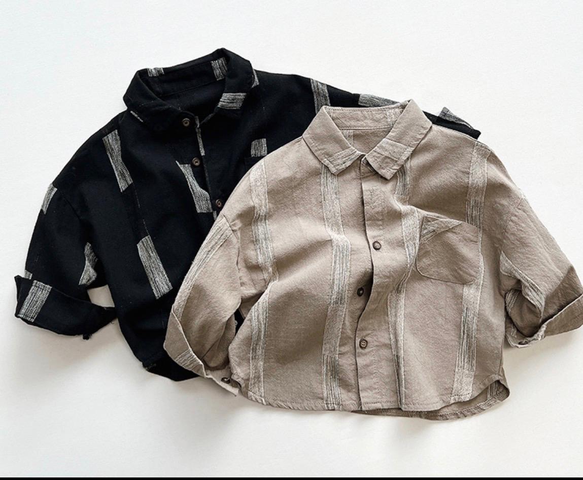 Boys Linen Long Sleeve Shirt - Smart Casual Top for Kids